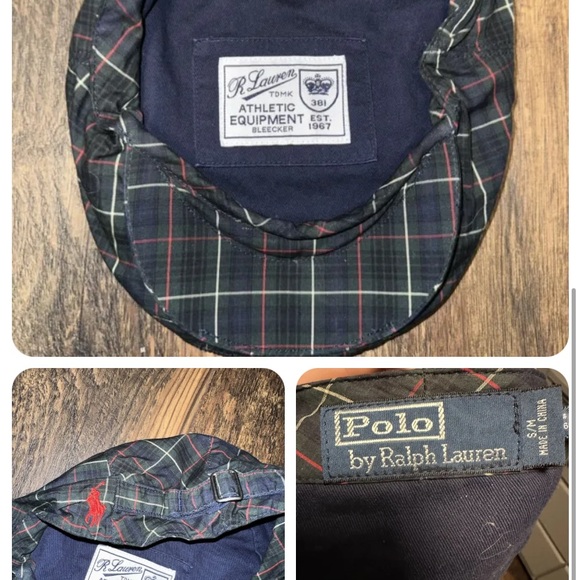 Vintage Polo Ralph Lauren Logo Plaid Newsboy Cap - Picture 2 of 11